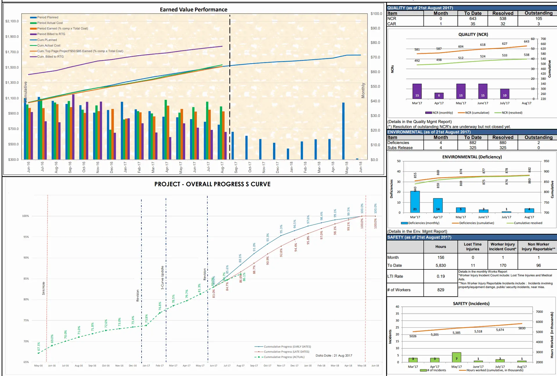 NEO-Project Consulting project control dashboard